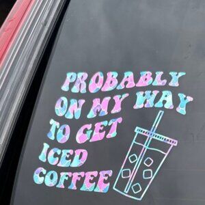Iced Coffee Car Decal